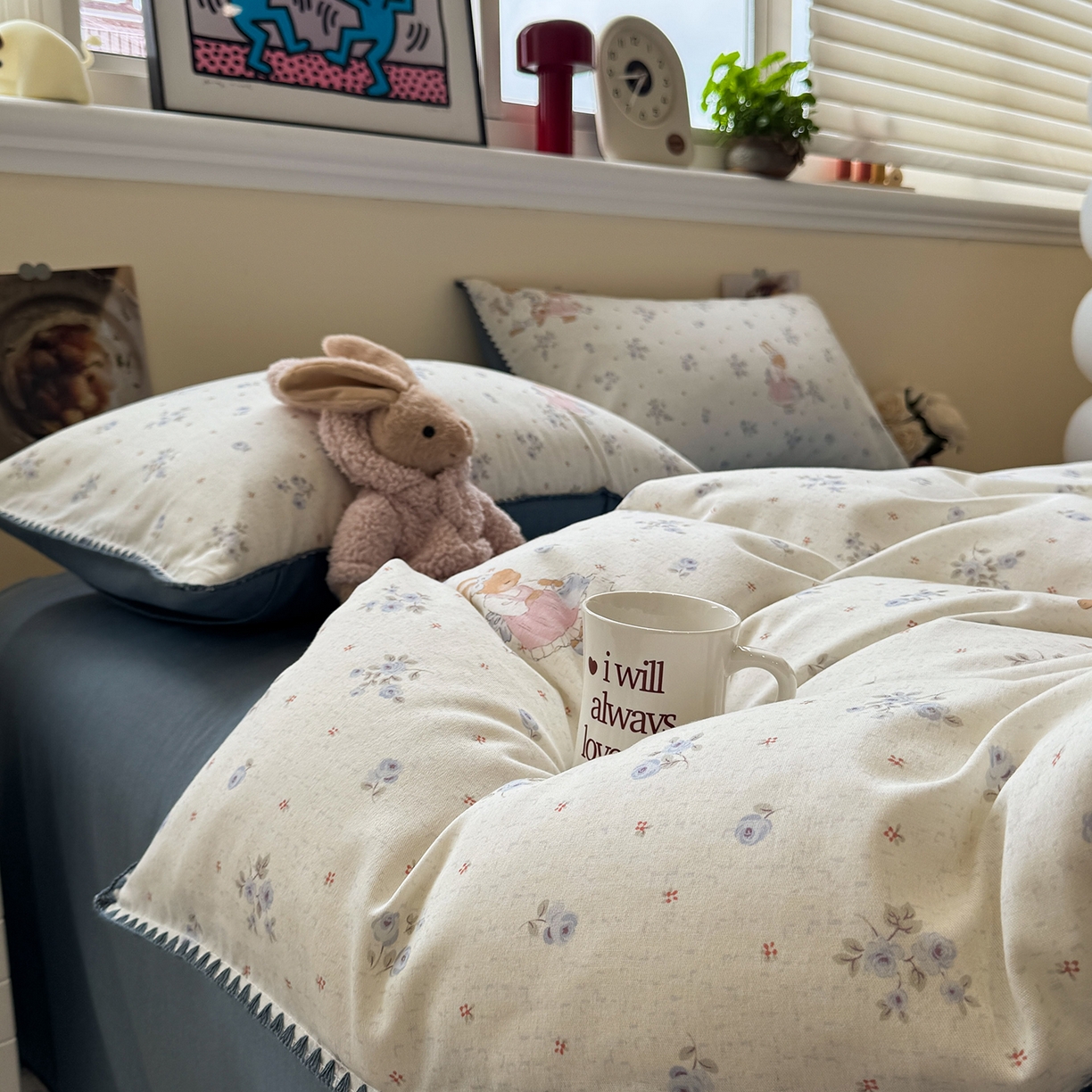 91家纺网 家纺一手货源 找家纺 （总）慕尚家纺 2025新款磨毛三角针套件四件套