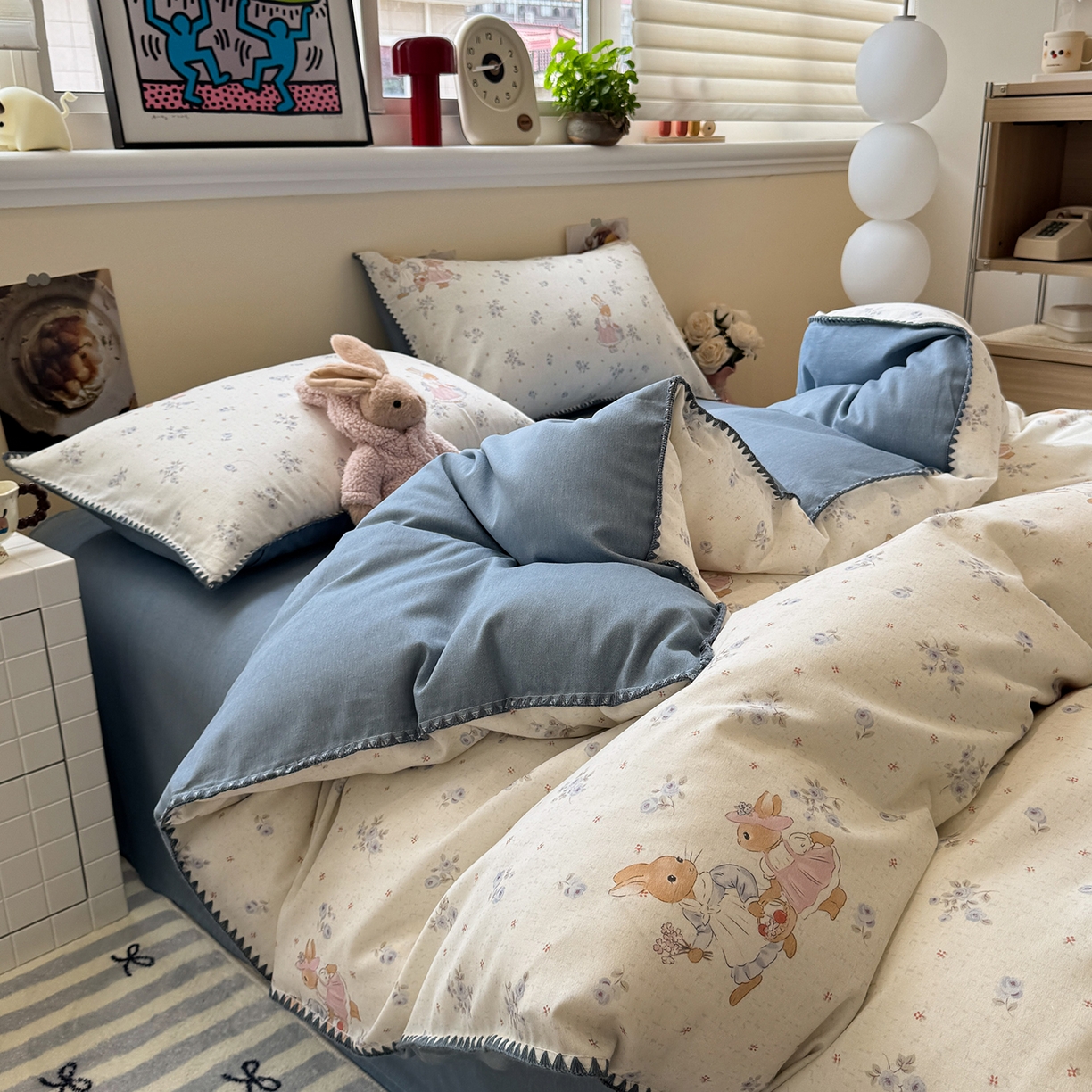 91家纺网 家纺一手货源 找家纺 （总）慕尚家纺 2025新款磨毛三角针套件四件套