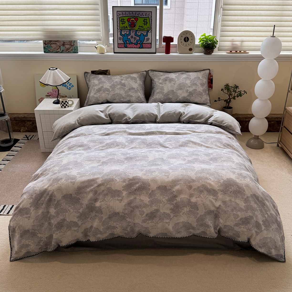 91家纺网 家纺一手货源 找家纺 （总）慕尚家纺 2025新款磨毛三角针套件四件套