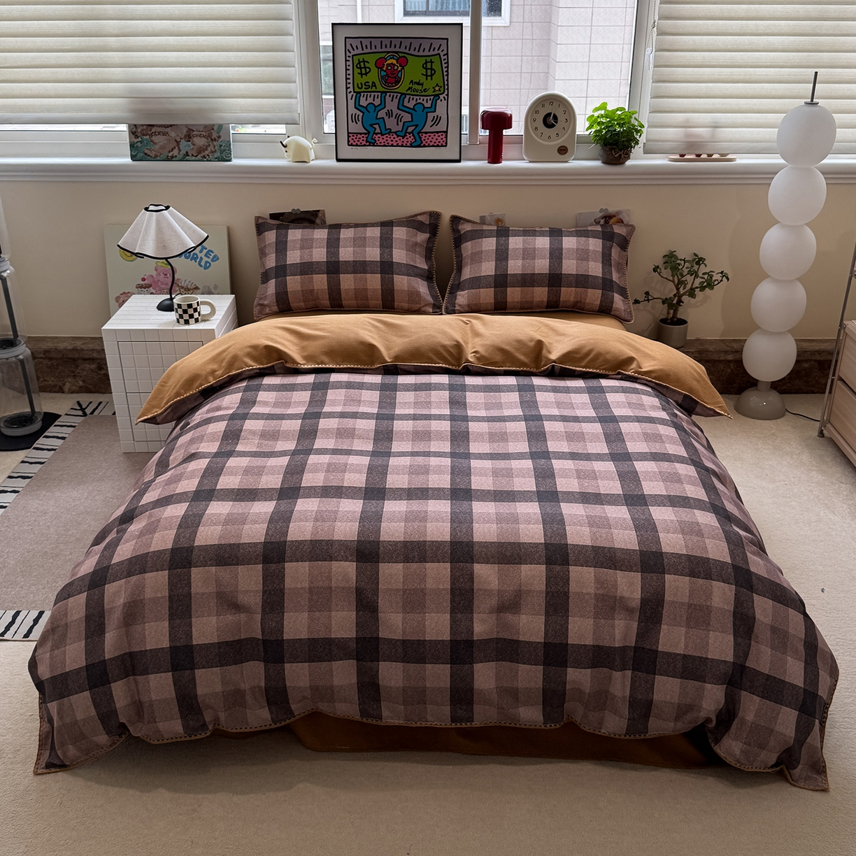 91家纺网 家纺一手货源 找家纺 （总）慕尚家纺 2025新款磨毛三角针套件四件套