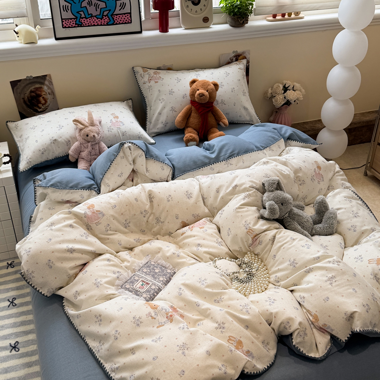 91家纺网 家纺一手货源 找家纺 （总）慕尚家纺 2025新款磨毛三角针套件四件套