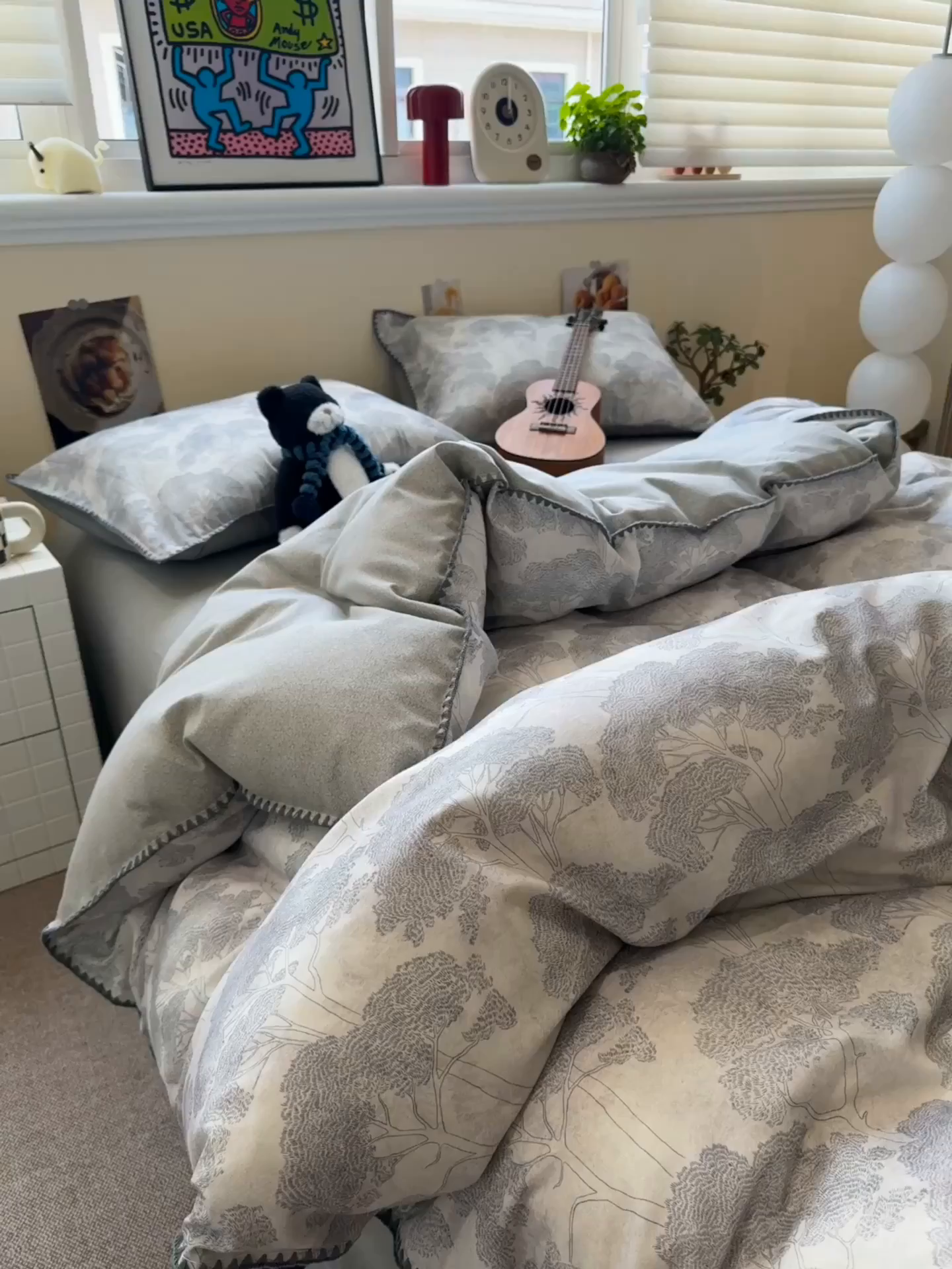 91家纺网 家纺一手货源 找家纺 慕尚家纺 2025新款磨毛三角针套件四件套 磨毛三角针-发财树