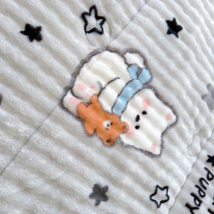 91家纺网 家纺一手货源 找家纺 （总）宜梦家居 2025新款獭兔绒三层夹棉加厚豆豆棉被子被芯