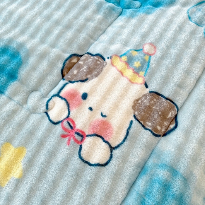 91家纺网 家纺一手货源 找家纺 宜梦家居 2025新款獭兔绒三层夹棉加厚豆豆棉被子被芯 蓝狗