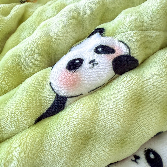 91家纺网 家纺一手货源 找家纺 宜梦家居 2025新款獭兔绒三层夹棉加厚豆豆棉被子被芯 熊猫