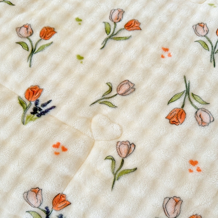 91家纺网 家纺一手货源 找家纺 宜梦家居 2025新款獭兔绒三层夹棉加厚豆豆棉被子被芯 郁金香