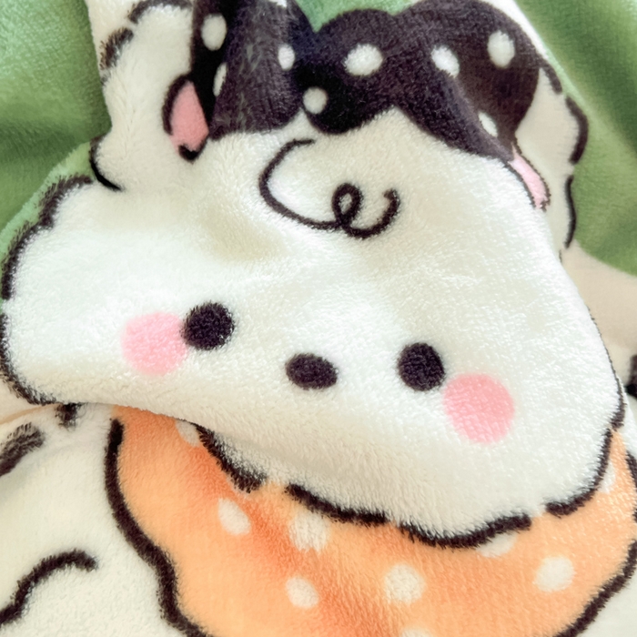 91家纺网 家纺一手货源 找家纺 佳汐蓝家纺 2025新款190克高克重牛奶绒印花四件套 莉菲兔