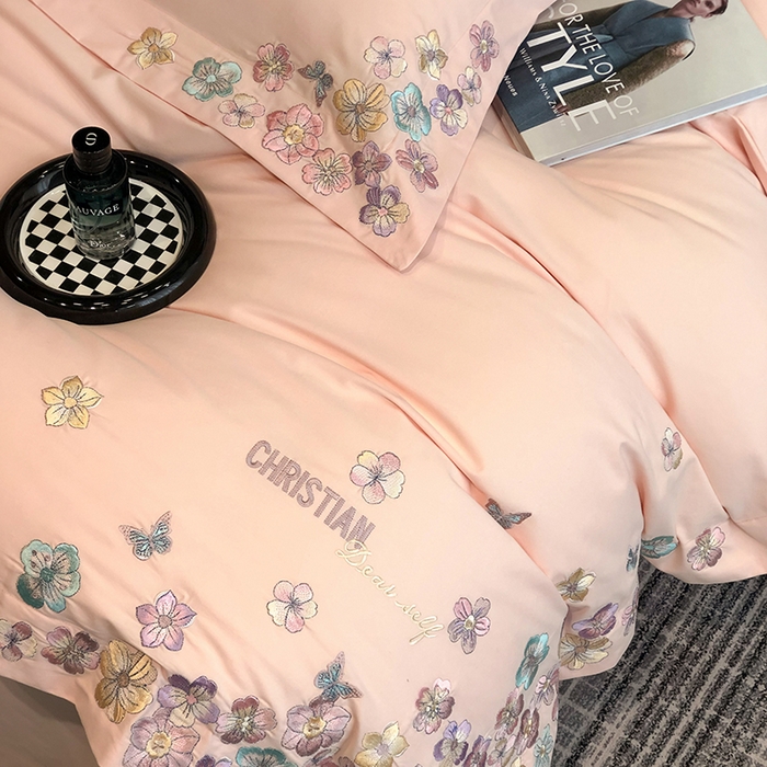 91家纺网 家纺一手货源 找家纺 （总）丞音家纺 【特价新品】A类100支超柔超细旦长绒棉磨毛保暖绣花四件套纯棉加厚刺绣全棉床单被套-花瑾系列