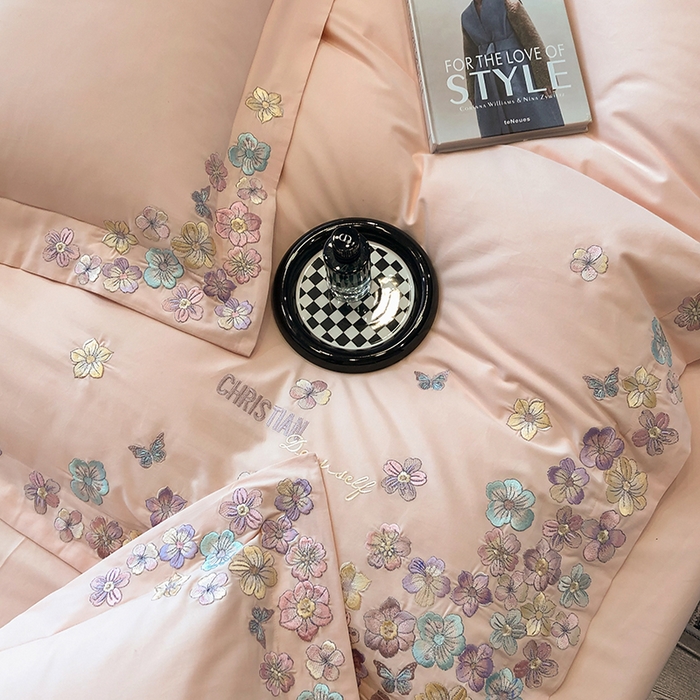 91家纺网 家纺一手货源 找家纺 （总）丞音家纺 【特价新品】A类100支超柔超细旦长绒棉磨毛保暖绣花四件套纯棉加厚刺绣全棉床单被套-花瑾系列