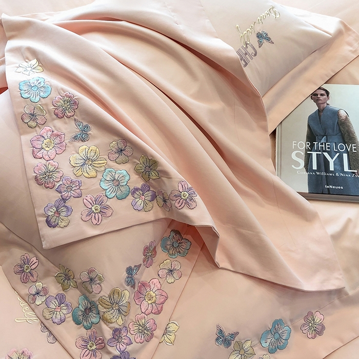 91家纺网 家纺一手货源 找家纺 （总）丞音家纺 【特价新品】A类100支超柔超细旦长绒棉磨毛保暖绣花四件套纯棉加厚刺绣全棉床单被套-花瑾系列