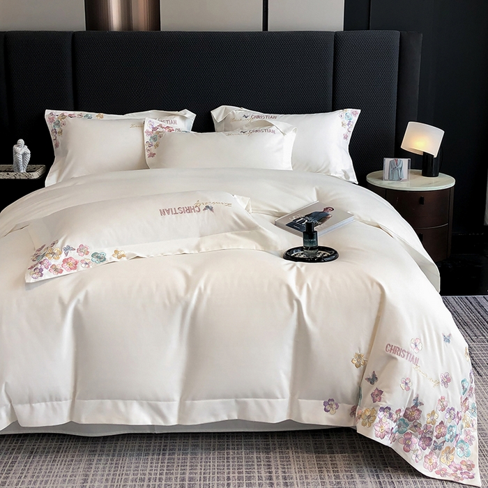 91家纺网 家纺一手货源 找家纺 丞音家纺 【特价新品】A类100支超柔超细旦长绒棉磨毛保暖绣花四件套纯棉加厚刺绣全棉床单被套-花瑾系列 花瑾-伊丽莎白