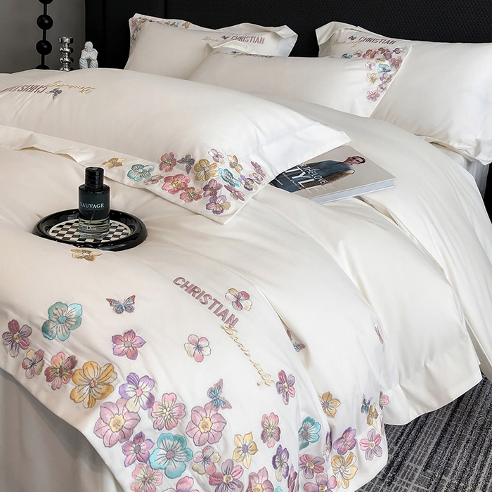 91家纺网 家纺一手货源 找家纺 丞音家纺 【特价新品】A类100支超柔超细旦长绒棉磨毛保暖绣花四件套纯棉加厚刺绣全棉床单被套-花瑾系列 花瑾-伊丽莎白