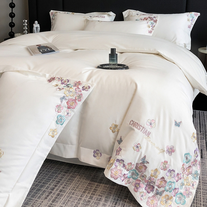 91家纺网 家纺一手货源 找家纺 丞音家纺 【特价新品】A类100支超柔超细旦长绒棉磨毛保暖绣花四件套纯棉加厚刺绣全棉床单被套-花瑾系列 花瑾-伊丽莎白