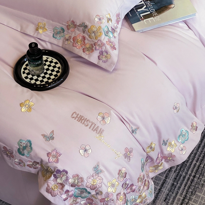 91家纺网 家纺一手货源 找家纺 丞音家纺 【特价新品】A类100支超柔超细旦长绒棉磨毛保暖绣花四件套纯棉加厚刺绣全棉床单被套-花瑾系列 花瑾-木槿紫