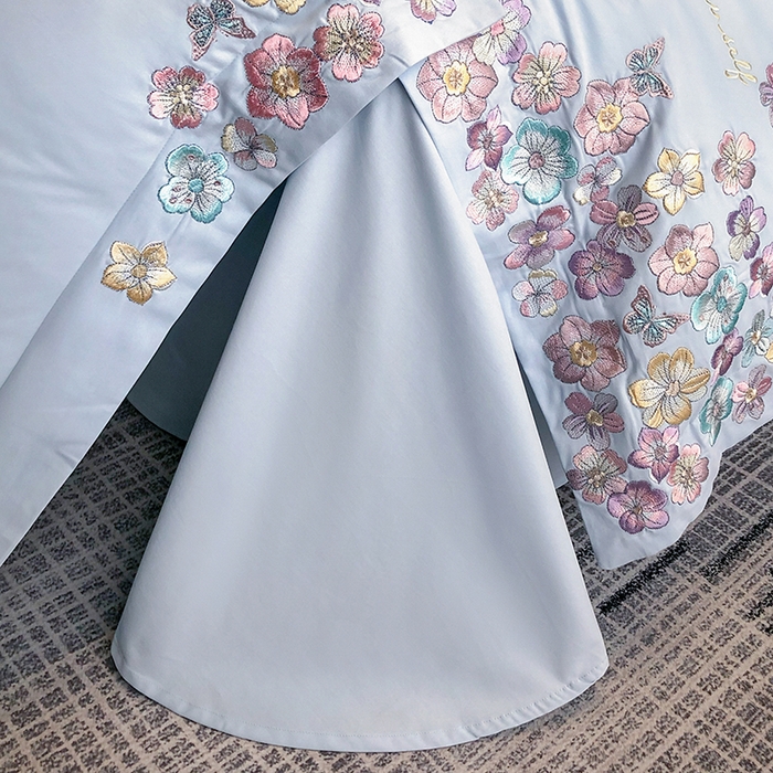 91家纺网 家纺一手货源 找家纺 丞音家纺 【特价新品】A类100支超柔超细旦长绒棉磨毛保暖绣花四件套纯棉加厚刺绣全棉床单被套-花瑾系列 花瑾-祖玛蓝