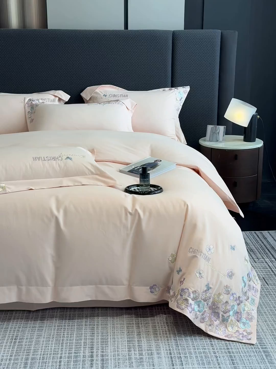 91家纺网 家纺一手货源 找家纺 （总）丞音家纺 【特价新品】A类100支超柔超细旦长绒棉磨毛保暖绣花四件套纯棉加厚刺绣全棉床单被套-花瑾系列