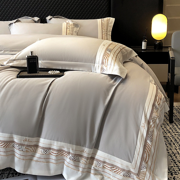 91家纺网 家纺一手货源 找家纺 （总）丞音家纺 2025新款瑞恩超柔A类100支超细旦长绒棉磨毛刺绣四件套秋冬加厚纯棉全棉绣花床上用品