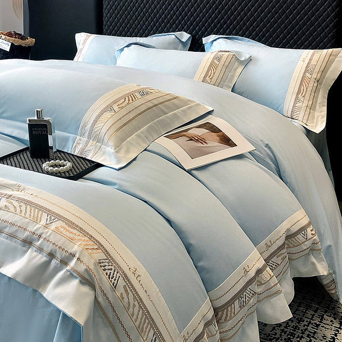 91家纺网 家纺一手货源 找家纺 （总）丞音家纺 2025新款瑞恩超柔A类100支超细旦长绒棉磨毛刺绣四件套秋冬加厚纯棉全棉绣花床上用品