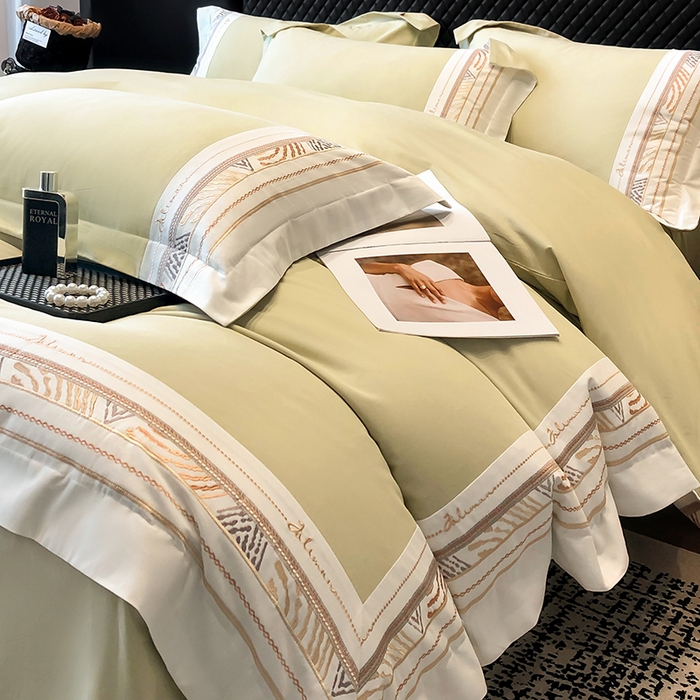 91家纺网 家纺一手货源 找家纺 （总）丞音家纺 2025新款瑞恩超柔A类100支超细旦长绒棉磨毛刺绣四件套秋冬加厚纯棉全棉绣花床上用品