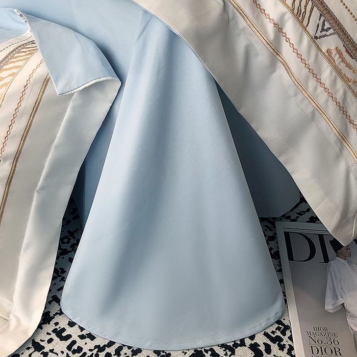 91家纺网 家纺一手货源 找家纺 丞音家纺 2025新款瑞恩超柔A类100支超细旦长绒棉磨毛刺绣四件套秋冬加厚纯棉全棉绣花床上用品 瑞恩-祖玛蓝