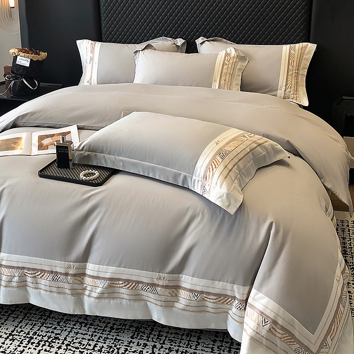 91家纺网 家纺一手货源 找家纺 （总）丞音家纺 2025新款瑞恩超柔A类100支超细旦长绒棉磨毛刺绣四件套秋冬加厚纯棉全棉绣花床上用品