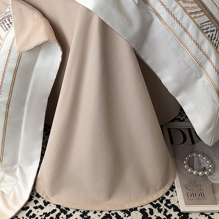 91家纺网 家纺一手货源 找家纺 丞音家纺 2025新款瑞恩超柔A类100支超细旦长绒棉磨毛刺绣四件套秋冬加厚纯棉全棉绣花床上用品 瑞恩-浅卡其