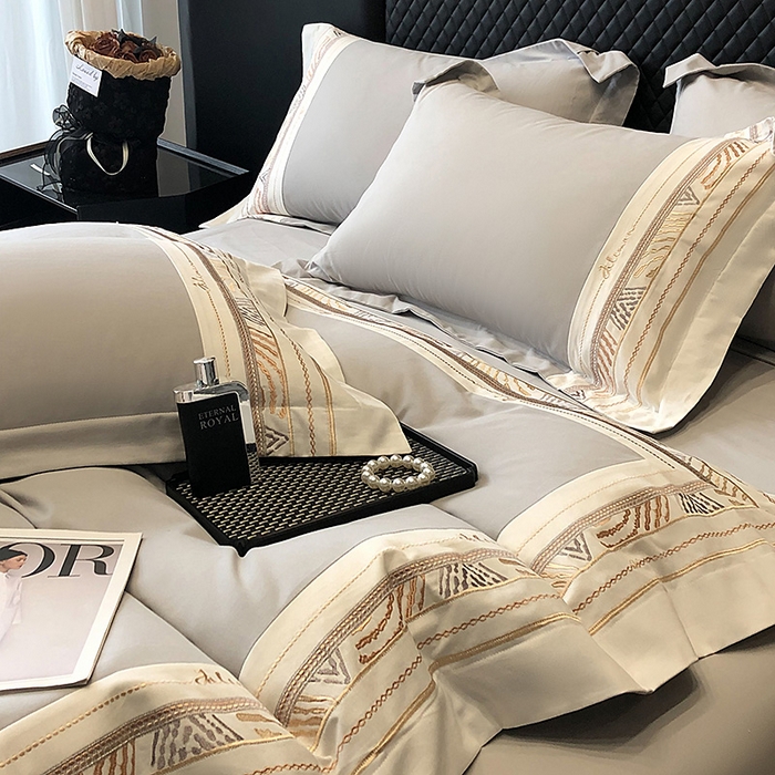 91家纺网 家纺一手货源 找家纺 （总）丞音家纺 2025新款瑞恩超柔A类100支超细旦长绒棉磨毛刺绣四件套秋冬加厚纯棉全棉绣花床上用品