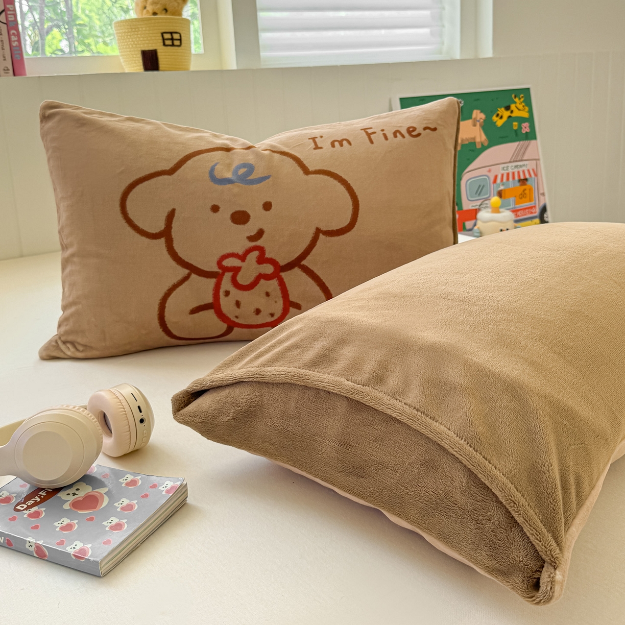 91家纺网 家纺一手货源 找家纺 （总）佳汐蓝家纺 2025新款牛奶绒卡通大版枕套