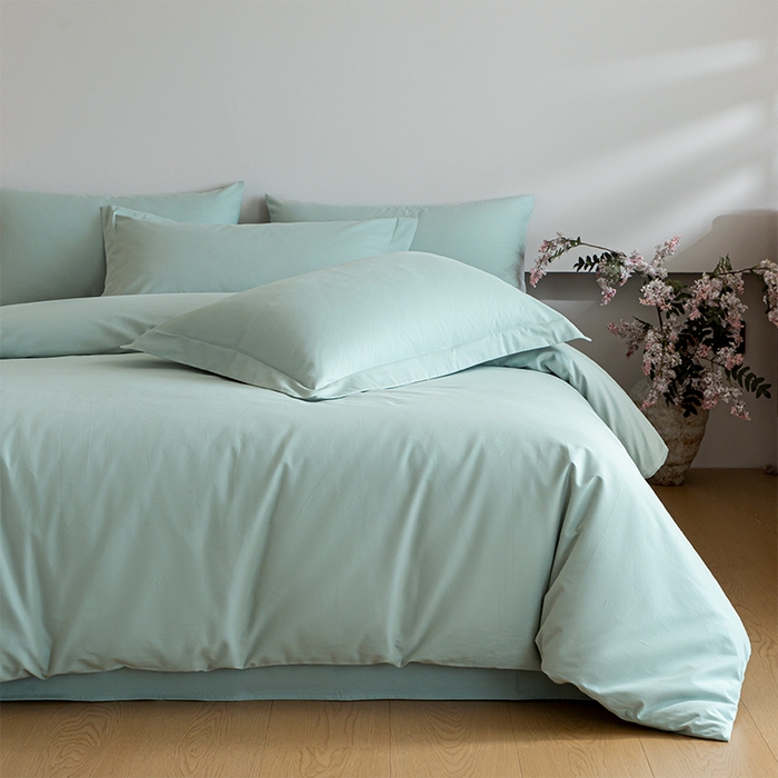 618家纺 2025新款全棉100支磨毛单品四件套系列-四件套 奶油绿