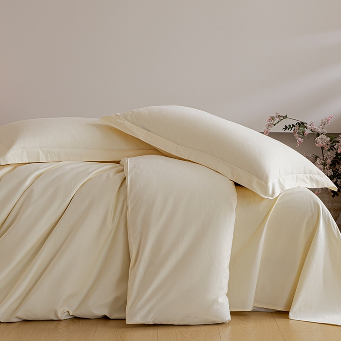 91家纺网 家纺一手货源 找家纺 618家纺 2025新款全棉100支磨毛单品四件套系列-四件套 元气白桃