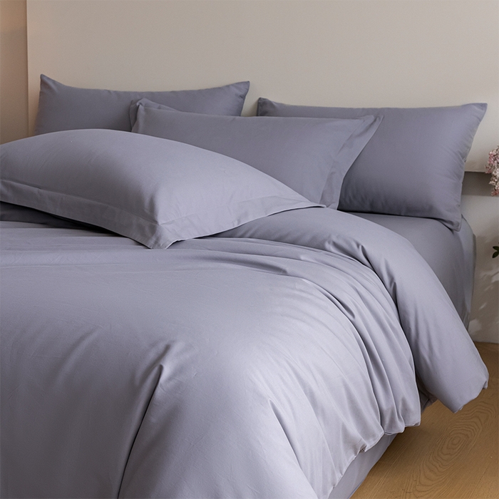 91家纺网 家纺一手货源 找家纺 618家纺 2025新款全棉100支磨毛单品四件套系列-四件套 紫灰