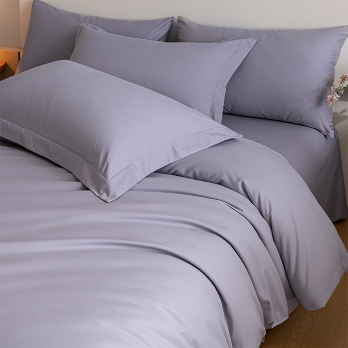 91家纺网 家纺一手货源 找家纺 618家纺 2025新款全棉100支磨毛单品四件套系列-四件套 紫灰