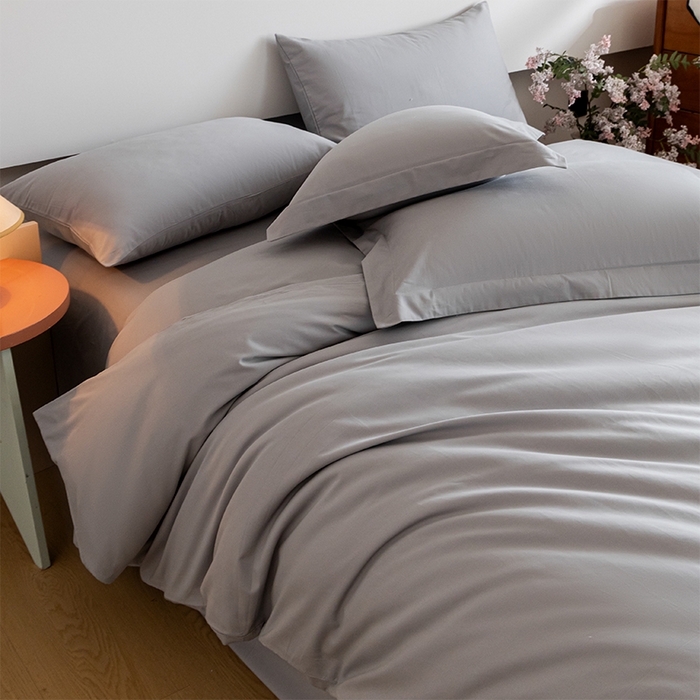 91家纺网 家纺一手货源 找家纺 618家纺 2025新款全棉100支磨毛单品四件套系列-四件套 火山灰