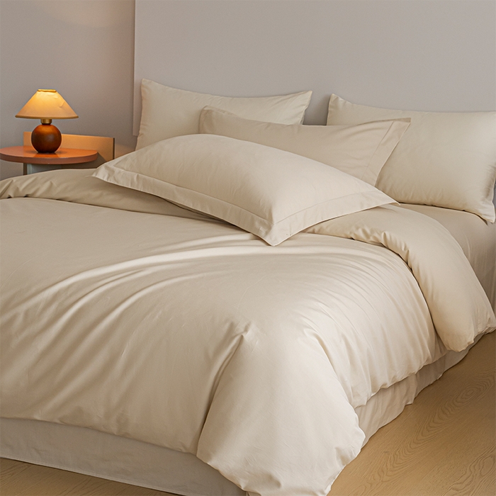 91家纺网 家纺一手货源 找家纺 618家纺 2025新款全棉100支磨毛单品四件套系列-四件套 雪咖