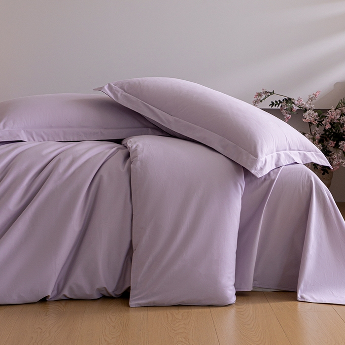 91家纺网 家纺一手货源 找家纺 618家纺 2025新款全棉100支磨毛单品四件套系列-四件套 薰衣草