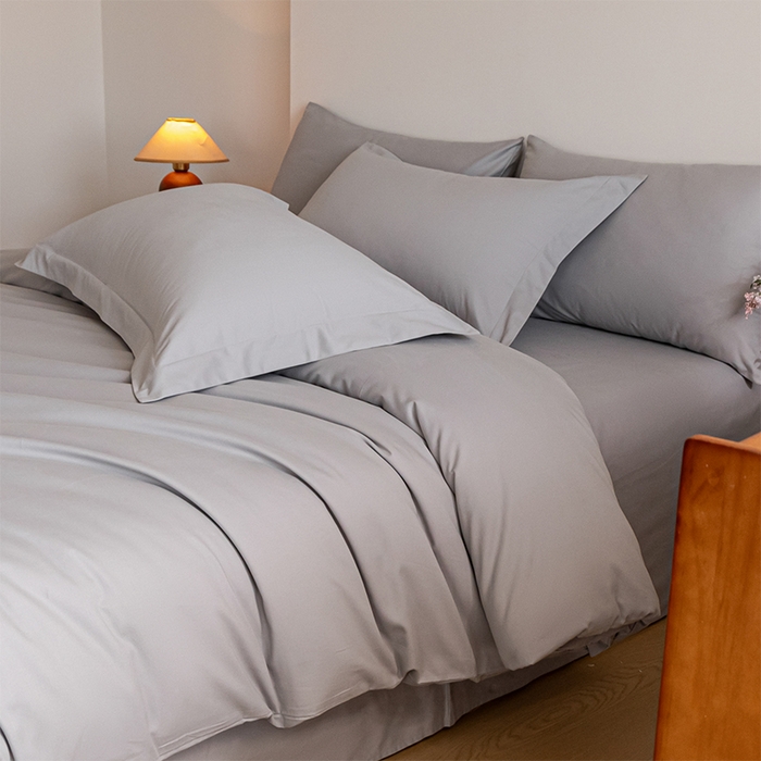 91家纺网 家纺一手货源 找家纺 618家纺 2025新款全棉100支磨毛单品四件套系列-四件套 火山灰