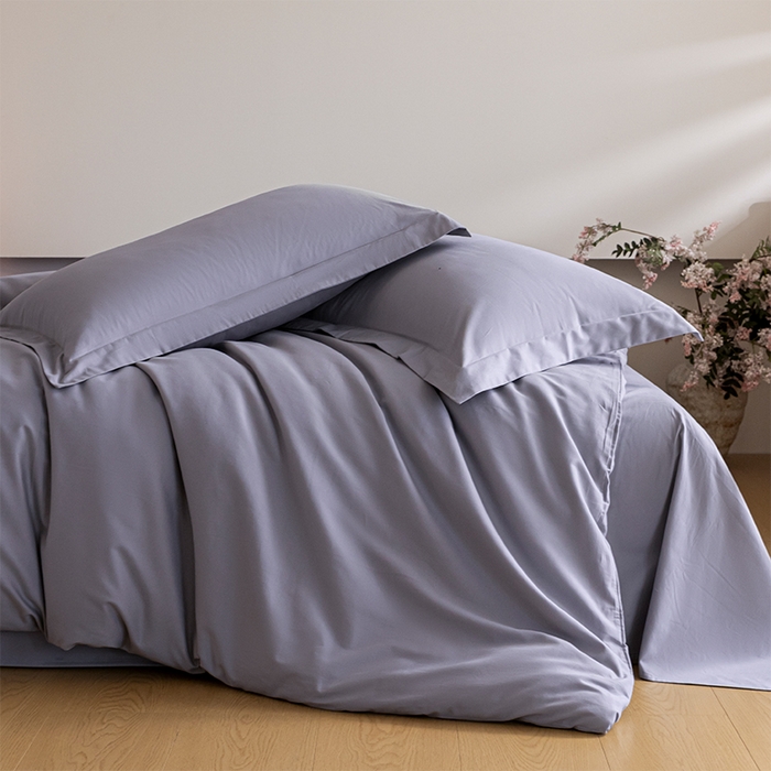 91家纺网 家纺一手货源 找家纺 618家纺 2025新款全棉100支磨毛单品四件套系列-四件套 紫灰