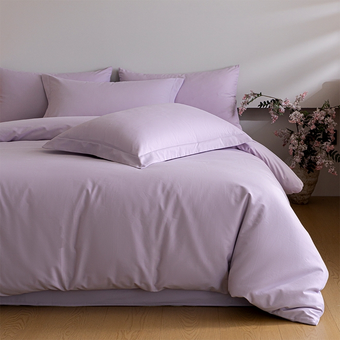 91家纺网 家纺一手货源 找家纺 618家纺 2025新款全棉100支磨毛单品四件套系列-四件套 薰衣草