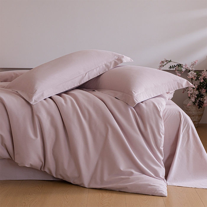 91家纺网 家纺一手货源 找家纺 618家纺 2025新款全棉100支磨毛单品四件套系列-四件套 梦幻粉