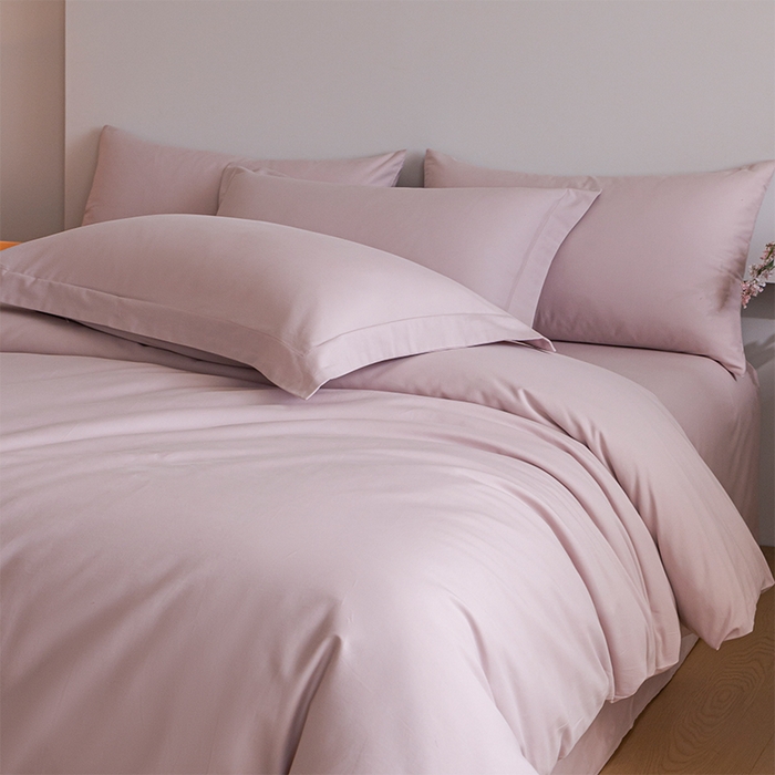 91家纺网 家纺一手货源 找家纺 618家纺 2025新款全棉100支磨毛单品四件套系列-四件套 梦幻粉