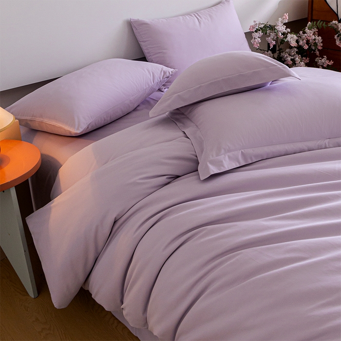 91家纺网 家纺一手货源 找家纺 618家纺 2025新款全棉100支磨毛单品四件套系列-四件套 薰衣草