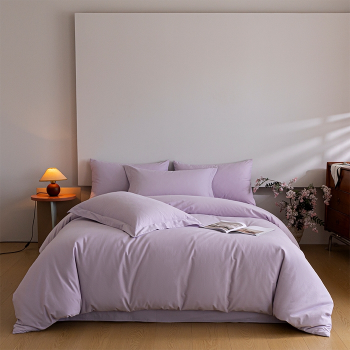 91家纺网 家纺一手货源 找家纺 618家纺 2025新款全棉100支磨毛单品四件套系列-单被套 薰衣草