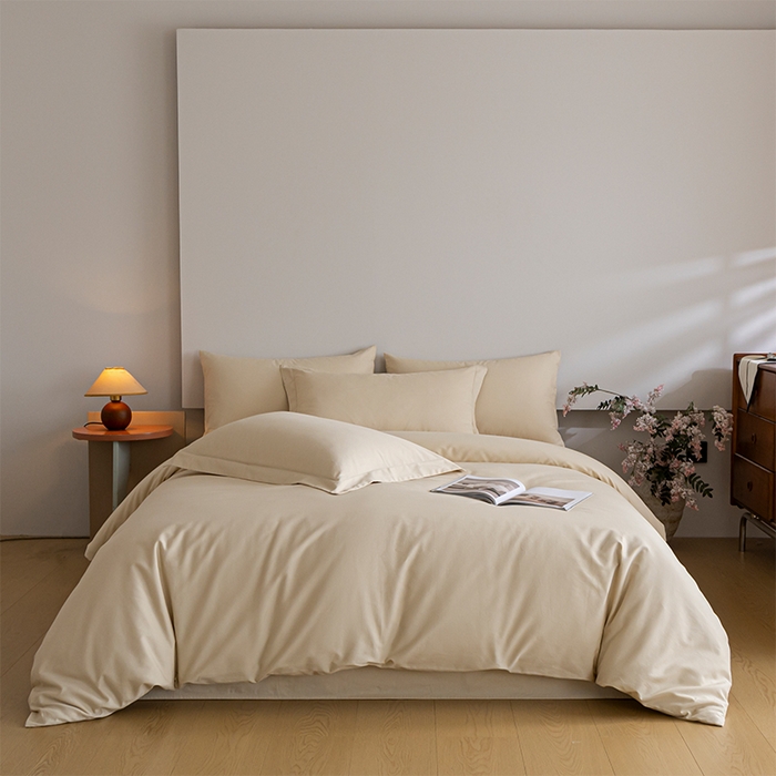 91家纺网 家纺一手货源 找家纺 618家纺 2025新款全棉100支磨毛单品四件套系列-单被套 雪咖