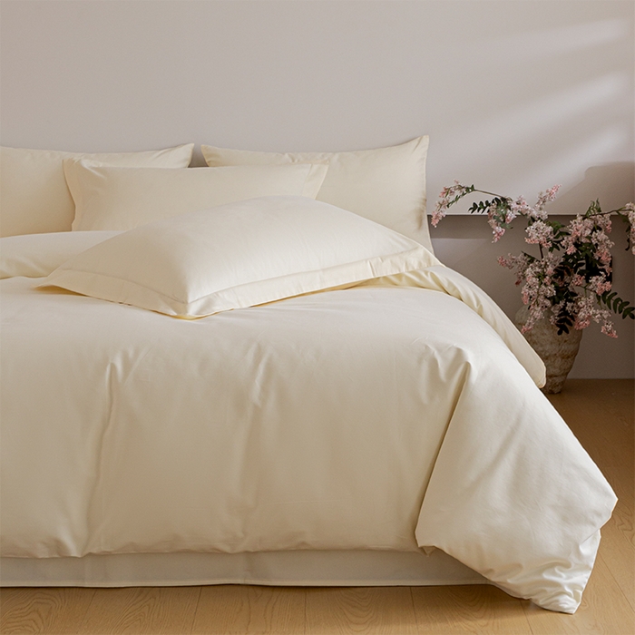 91家纺网 家纺一手货源 找家纺 618家纺 2025新款全棉100支磨毛单品四件套系列-单被套 元气白桃