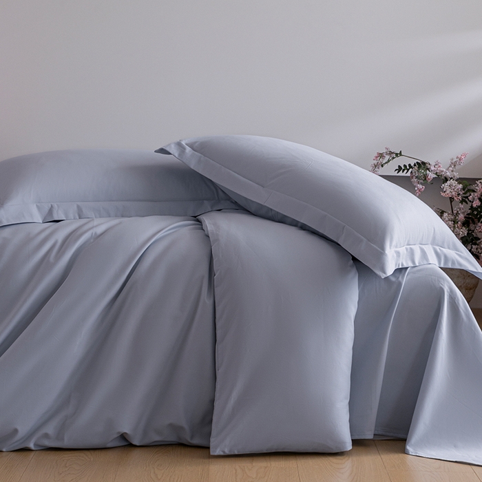 91家纺网 家纺一手货源 找家纺 618家纺 2025新款全棉100支磨毛单品四件套系列-单被套 灰蓝