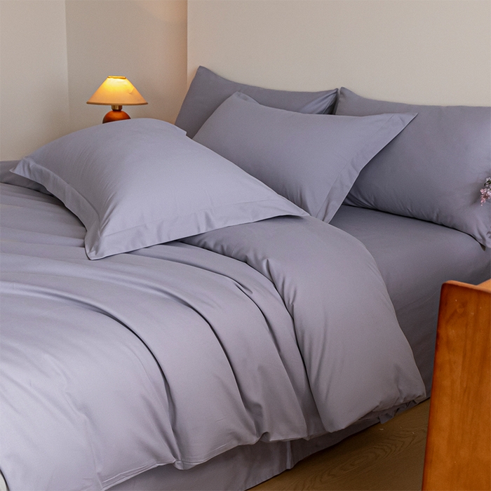 91家纺网 家纺一手货源 找家纺 618家纺 2025新款全棉100支磨毛单品四件套系列-单被套 紫灰