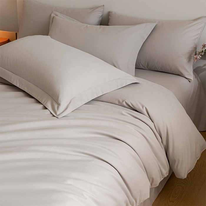 91家纺网 家纺一手货源 找家纺 618家纺 2025新款全棉100支磨毛单品四件套系列-单被套 月光灰