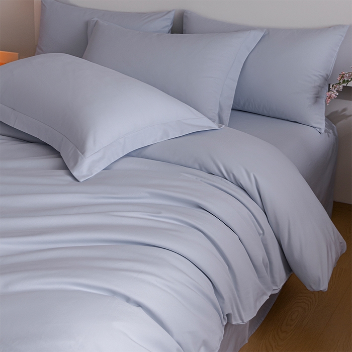 91家纺网 家纺一手货源 找家纺 618家纺 2025新款全棉100支磨毛单品四件套系列-单被套 灰蓝