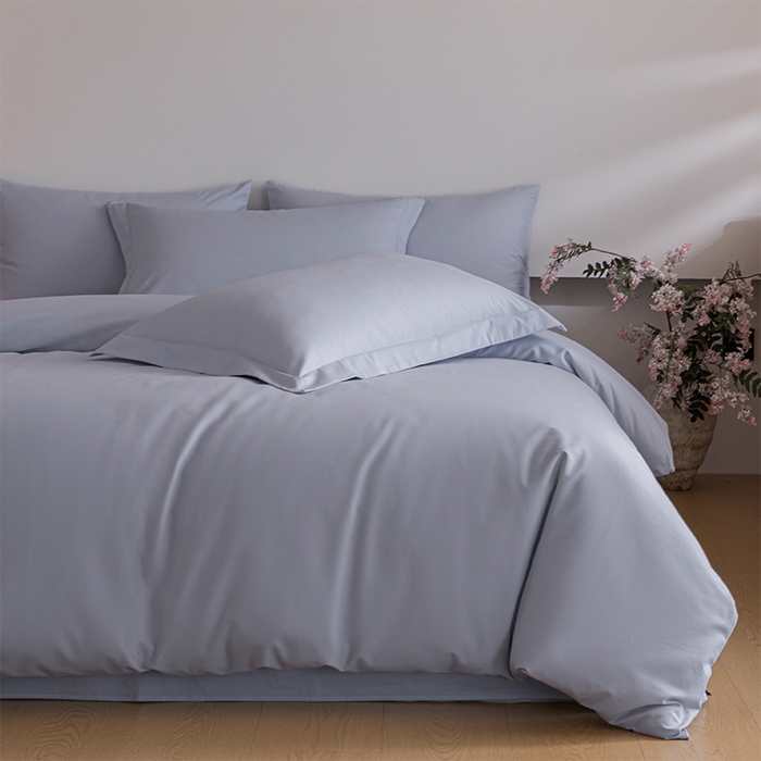 91家纺网 家纺一手货源 找家纺 618家纺 2025新款全棉100支磨毛单品四件套系列-单被套 灰蓝
