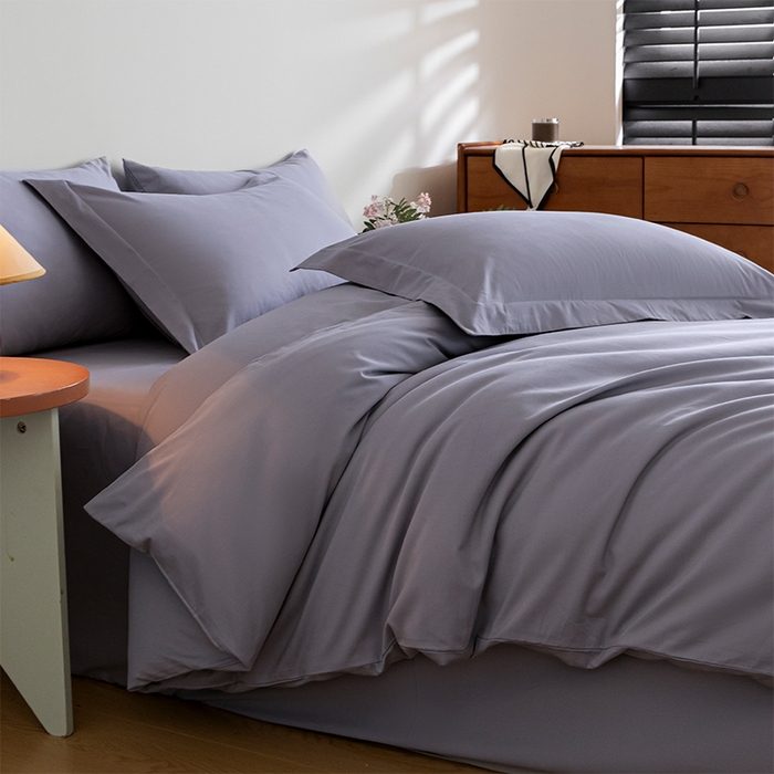 91家纺网 家纺一手货源 找家纺 618家纺 2025新款全棉100支磨毛单品四件套系列-单被套 紫灰